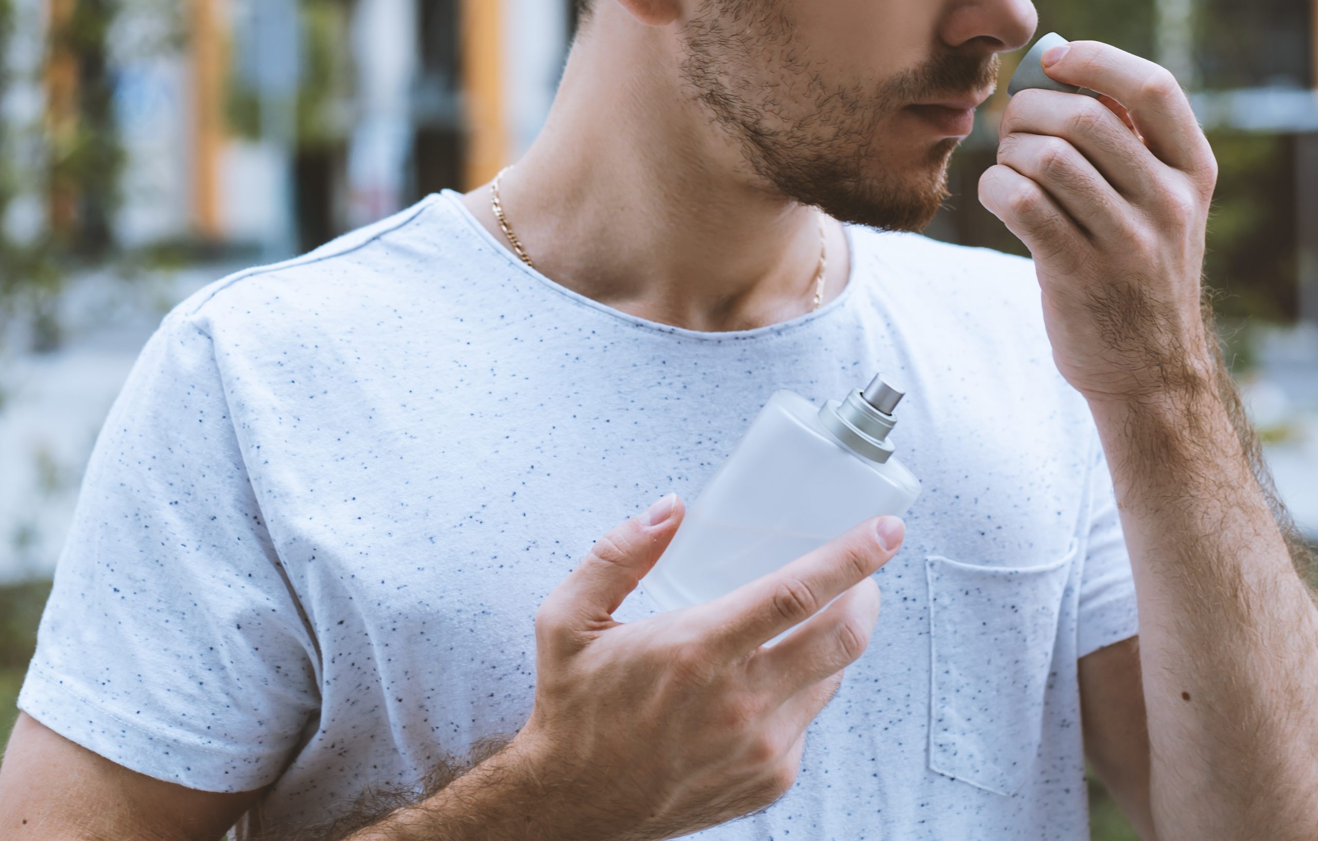 man with perfume